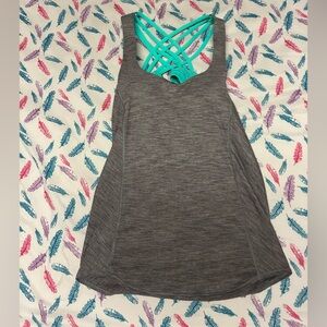 Lululemon Gray and Teal Women's Top
